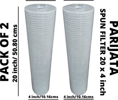 Parijata Jumbo Dotted Spun filter 20 inch x 4 inch for industrial RO Water purifier Solid Filter Cartridge