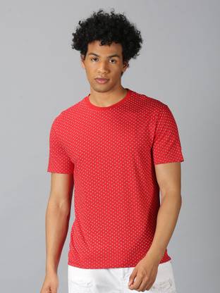 Printed Men Red T-Shirt