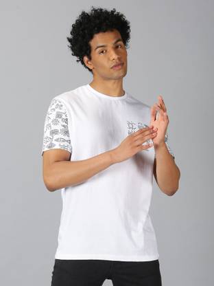 Printed Men White T-Shirt