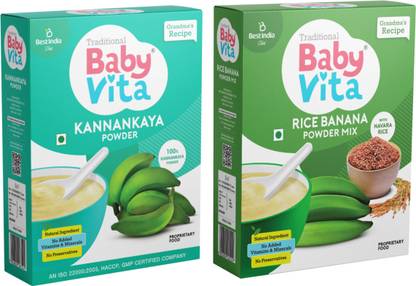 Babyvita Kannankaya & Rice-Banana Powder Mix|No Added Vitamins & Minerals Cereal