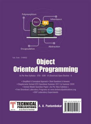 Object Oriented Programming for GTU 18 Course (VI- Electrical /Prof. Elec.-II - 3160922)