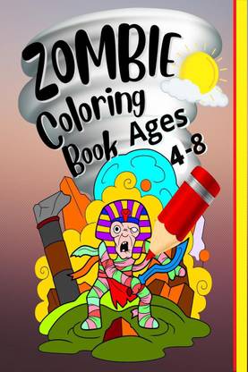 Zombie Coloring Book Ages 4-8