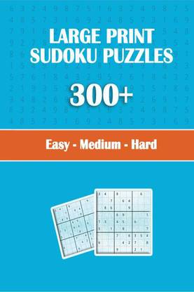 Large Print Sudoku Puzzles 300+ easy – medium – hard