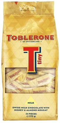 Toblerone TINY SWISS MILK CHOCOLATE WITH HONEY & ALMOND NOUGAT CHOCOLATE Bars