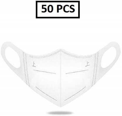 Facmas 3D Ultrasonically Welded & Ultra Soft Ear loops (which does not hurt ears) Cloth Mask With Melt Blown Fabric Layer