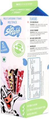 Sipahh Milk Flavouring 25 Straw Pack-4 Flavour