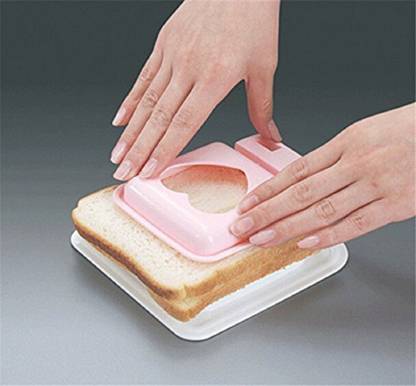 Deriz Heart Shaped Sandwich Cutter Toast Bread Cutter Rocker Pizza Cutter