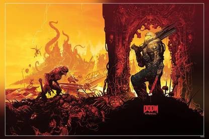 Doom Eternal Artwork Digital Art Video Games Matte Finish Poster Paper Print