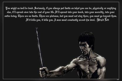 Bruce Lee Because You Might As Well Be Dead You Might As Fuel Be Dead.bruce Lee Quotes Matte Finish Poster Paper Print  - Typography Posters In India - Buy Art, Film, Design, Movie, Music, Nature  And Educational Paintings/Wallpapers At Flipkart.com