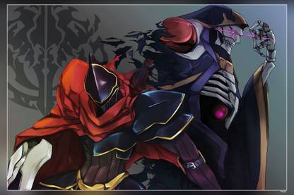 Anime Overlord Ainz Ooal Gown Overlord Anime Matte Finish Poster Paper Print