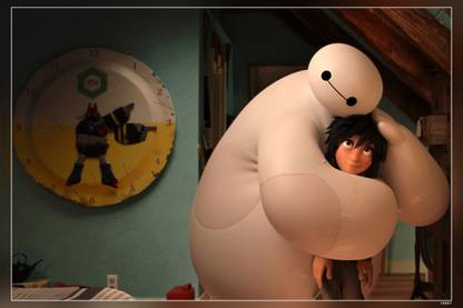 Baymax Big Hero Hiro Hamada Big Hero Matte Finish Poster Paper Print