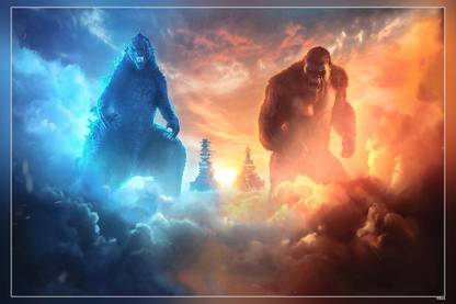 Godzilla/Godzilla Vs Kingkong/King Of The Monsters And Godzilla Movie Matte Finish Poster Paper Print