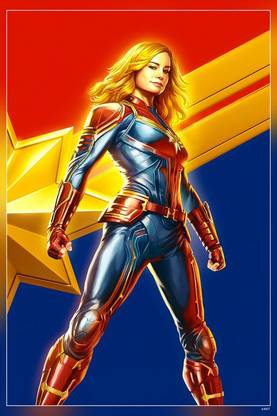 Brie Larson Captain Marvel Jude Law Movie Matte Finish Poster Paper Print