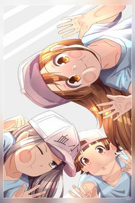 Hataraku Saibou Anime Girls Cells Loli Matte Finish Poster Paper Print