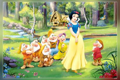 Snow White And The Seven Dwarfs Matte Finish Poster Paper Print
