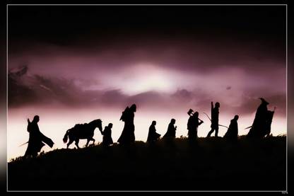 The Lord Of The Rings Silhouette The Lord Of The Rings The Fellowship Of The Ring Matte Finish Poster Paper Print