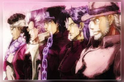 Anime Jojo S Bizarre Adventure Iggy Jojo S Bizarre Adventure Jean Pierre Polnareff Matte Finish Poster Paper Print