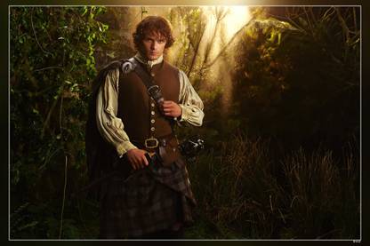 Outlander A Drama Television Series Claire Beauchamp Randall/Fraser James Jamie Mackenzie Fraser Matte Finish Poster Paper Print