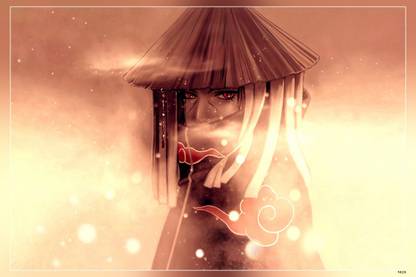 Naruto Shippuuden Anime Boys Uchiha Itachi Red Eyes Matte Finish Poster Paper Print