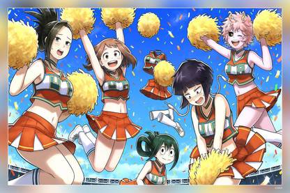 Boku No Hero Academia Anime Girls Tsuyu Asui Uraraka Ochako Matte Finish Poster Paper Print