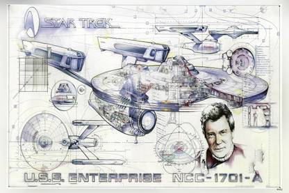 Uss Enterprise Ncc A Plan Star Trek U S S Enterprise Ncc A Matte Finish Poster Paper Print