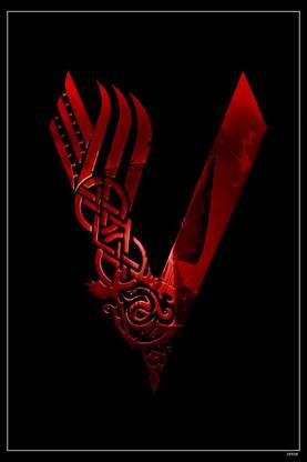 Vikings Blood Flag Logo Man Vikings Matte Finish Poster Paper Print