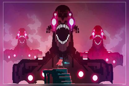 Pixel Art Creature Sword Hyper Light Drifter Matte Finish Poster Paper Print