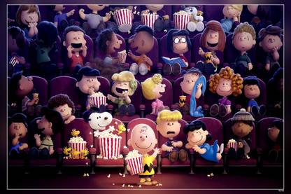 Peanuts Comic Snoopy Charlie Brown Theaters Matte Finish Poster Paper Print