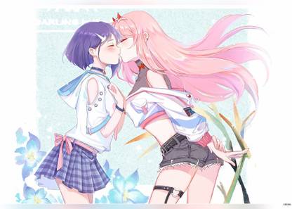 Anime Darling In The Franxx Ichigo Darling In The Franxx Yuri Matte Finish Poster Paper Print