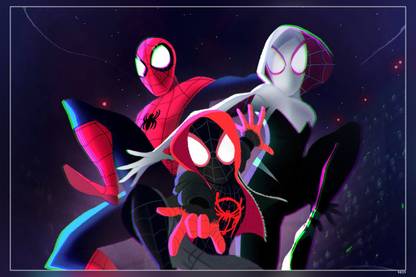 Spiderman Into The Spider Verse Movie Matte Finish Poster Paper Print
