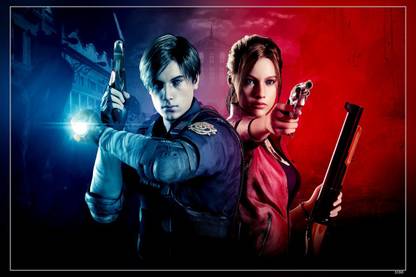 Claire Redfield And Leon Resident Evil Game Matte Finish Poster Paper Print