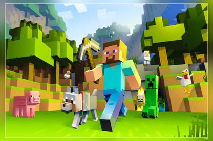 Minecraft-Gaming Matte Finish Poster Paper Print