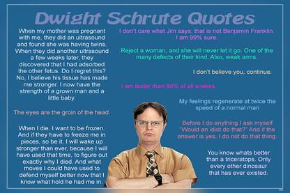 Dwight Schrute Quotes Matte Finish Poster Paper Print - Quotes ...