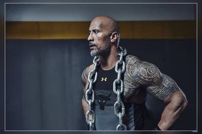 Chain Actor The Rock Dwayne Johnson Dwayne Johnson The Rock Matte Finish Poster Paper Print