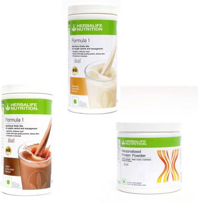 Herbalife Nutrition FORMULA1 CHOCOLATE + BANANA 2 PSC 1000 G+PERSONALIZED PROTIEN POWDER 200 G Plant-Based Protein