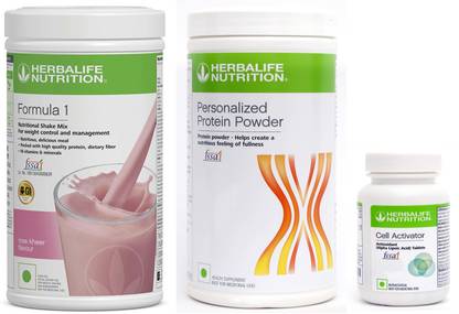Herbalife Nutrition Formula 1 Shake Mix Rose Kheer +Protein Powder+ Cell Activator Tablet( 60 Pcs) Plant-Based Protein