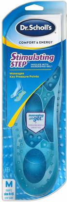 Dr. Scholls Massaging Gel Stimulating Step Insoles Men Gel Full Length Regular Shoe Insole