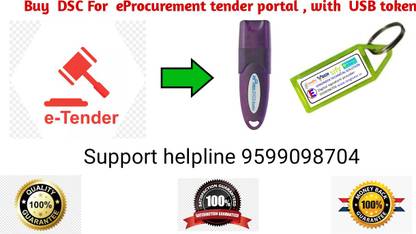 safescrypt DSC for e-Tender Class 3 sign+encryption Org.. 2 year Validity DSC with Token Smart Key