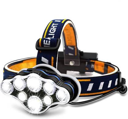 Care 4 Rechargeable Headlamp, 8 LED Headlamp Flashlight 8 Modes with White Red Lights Torch