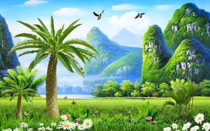 COLOR SOLUTION Nature Multicolor Wallpaper