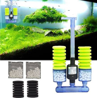 Despacito Aquarium Filter Sponge,Double Sponge Filters for Tank,Biochemical Sponge Filter Sponge Aquarium Filter