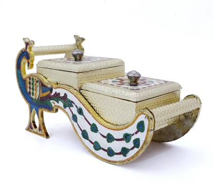 santpremi handicraft Peacock Shape Dry Fruit Box Artificial Fruit