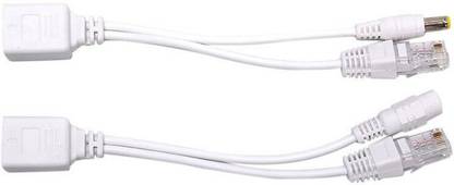 H-its Kabel Patch Cable 0.13 m 1 Pair Power Over Ethernet Passive PoE Adapter Injector+Splitter Kit PoE Cable