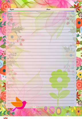 TigerHill Printed Punch Paper Ruled Single Side 130 GSM 100 Pages A4 Note Book One Side Ruled 100 Pages