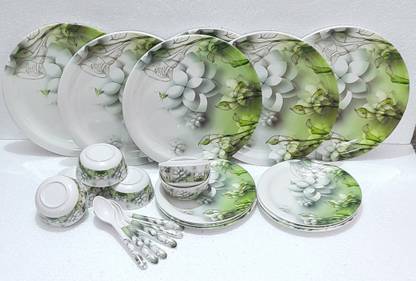 Radhe Crockery Pack of 24 Melamin Gift Zone Dinner Set