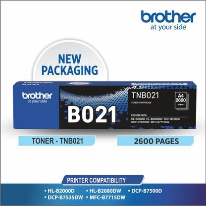 ब्रदर TN-B021 for HL-B2000D/ HL-B2080DW / DCP-B7500D / DCP-B7535DW एक रंग इंक टोनर