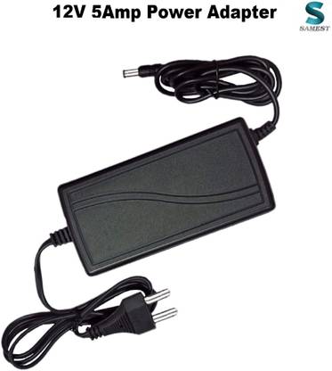 samest 12V 5A DC Power Adapter,Supply,Charge,SMPS for PC,LCD Monitor,(black) pack of 1 36 W Adapter