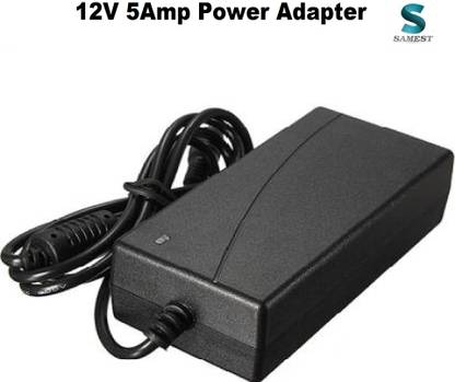 samest 12 Volt 5 Amp Adapter Power Charger 60 W Adapter(black) 60 W Adapter
