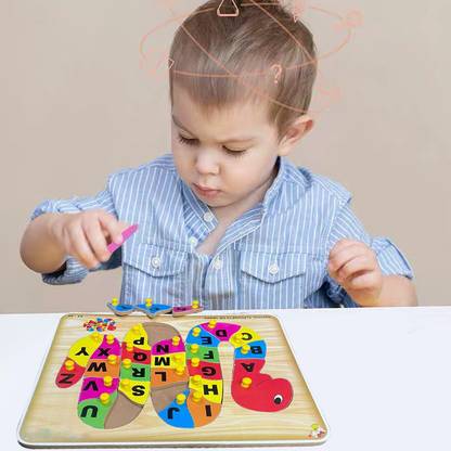 SHALAFI Digital Educational Puzzle Board Colourful ABCD English Alphabets Jigsaw Puzzle