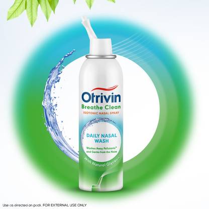 Otrivin BREATHE CLEAN ISOTONIC NASAL SPRAY 100ML, (PACK OF 2) Manual Nasal Aspirator